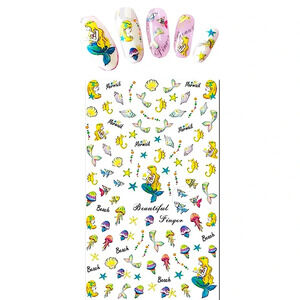 💌 BO/GO$6 Summer Mermaid Nail Stickers Tropical